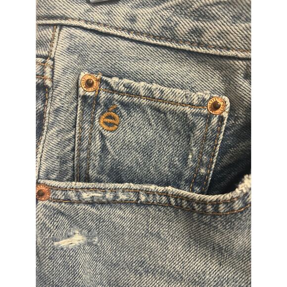 ÉTICA Skylar Cut Off Shorts Women's sz. 26  Blue Organic Cotton Vacation Beachy - Picture 6 of 9